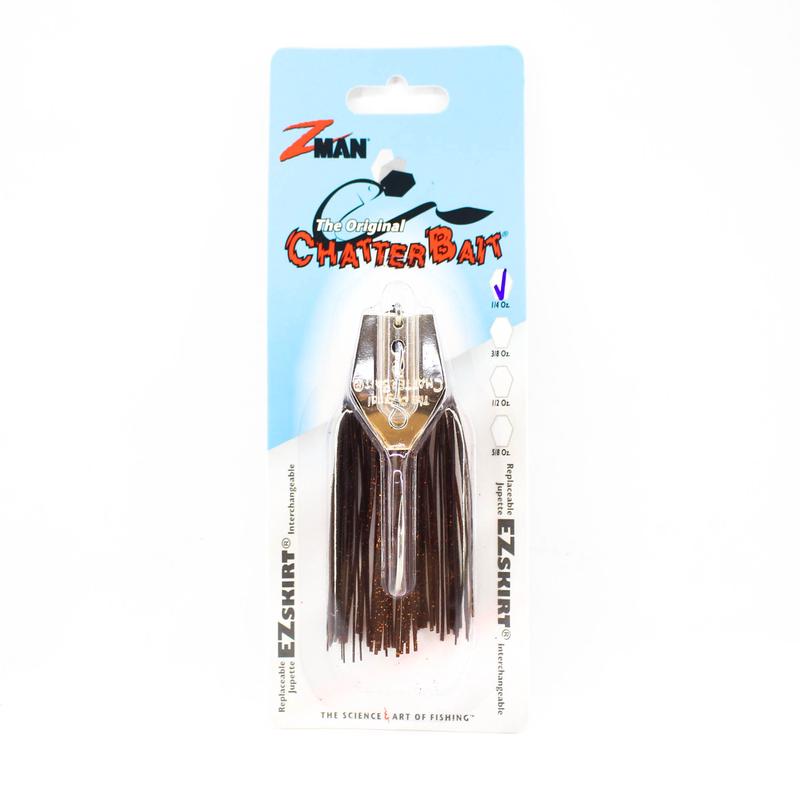 Zman Chatterbait 1/4 oz Sinking Lure Brown Black (0058)