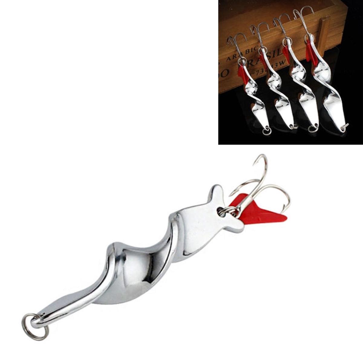 Rotating Metal Spinner Fishing Lure Hard Baits Fish Hook Tackle, Weight:21g