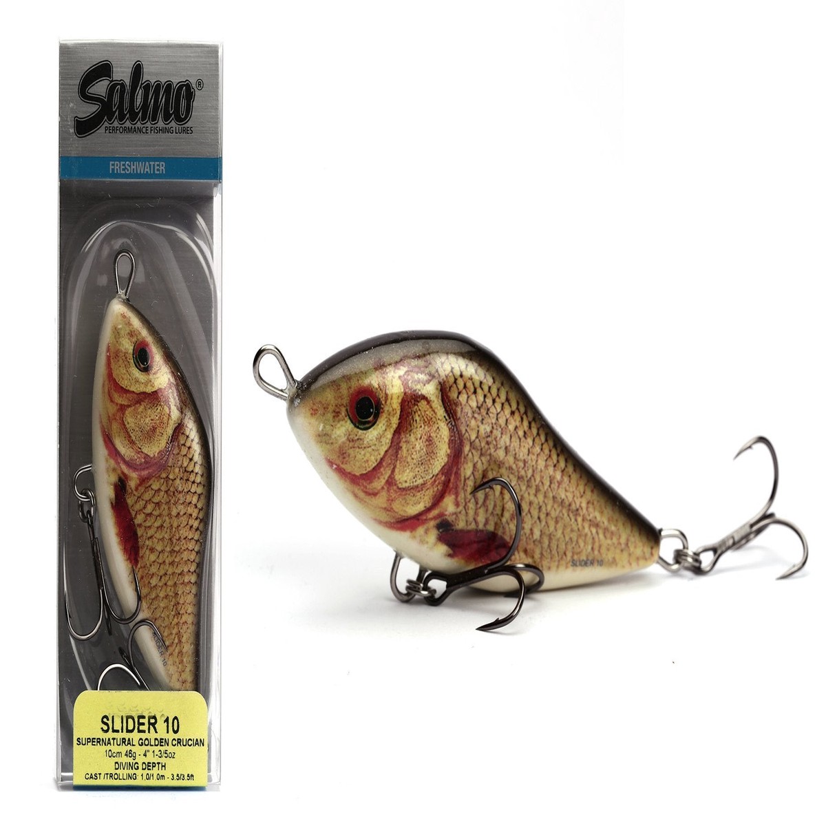 Salmo Slider Floating 10cm 36g Supernatural Golden Crucian