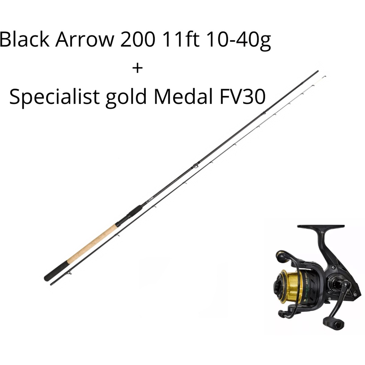BLACK ARROW 200 FEEDER 11FT + SPECIALIST GOLD MEDAL FV 30 MATCH REEL