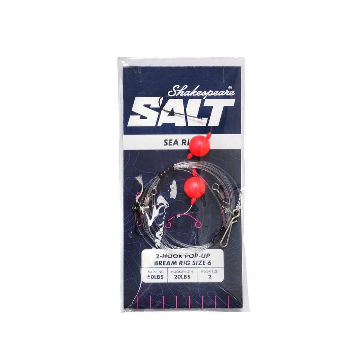Shakespeare SALT Rig 2-Hook Pop-up Bream Rig size 2