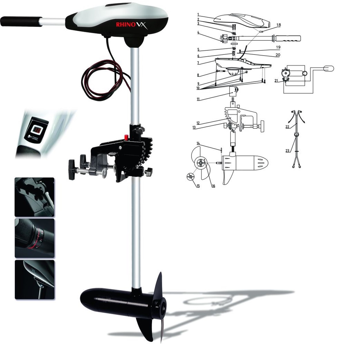 Rhino VX 34 VX Electric Outboard Motor