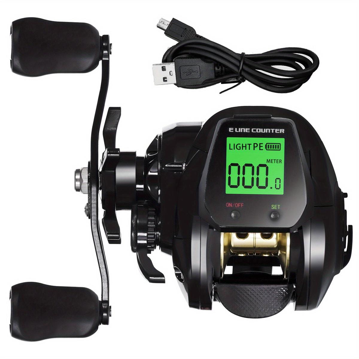 Big Led Screen Electronic Baitcasting Fishing Reel High Speed 7 2 1 10kg