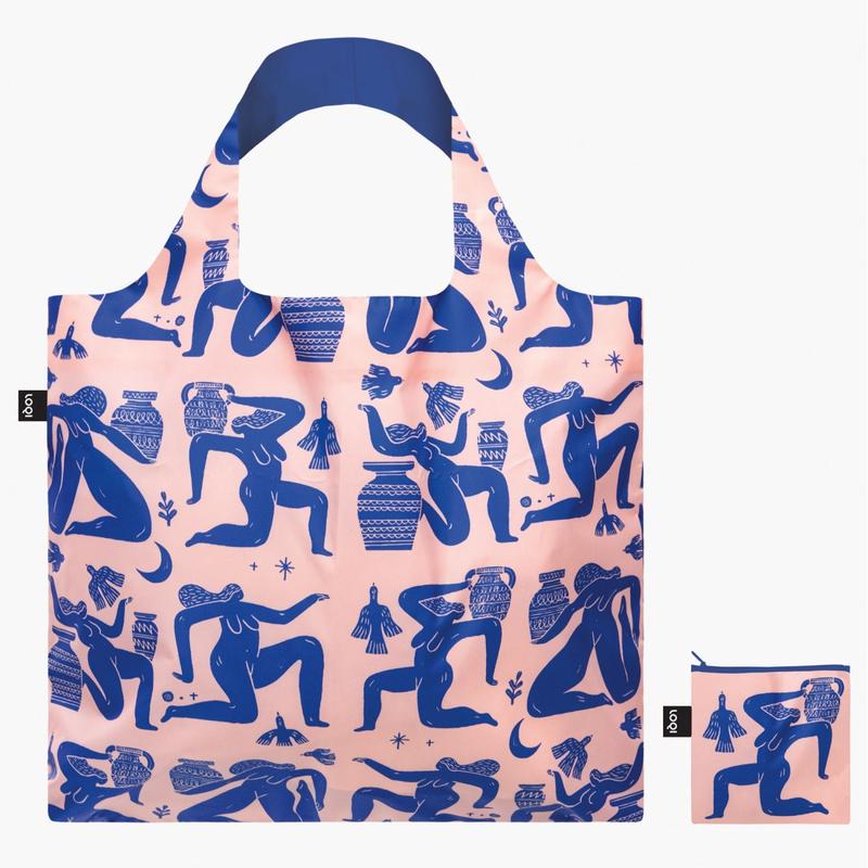 LOQI Artist Foldable Bag - Mark Conlan - Ladies And Vases Recycled Bag