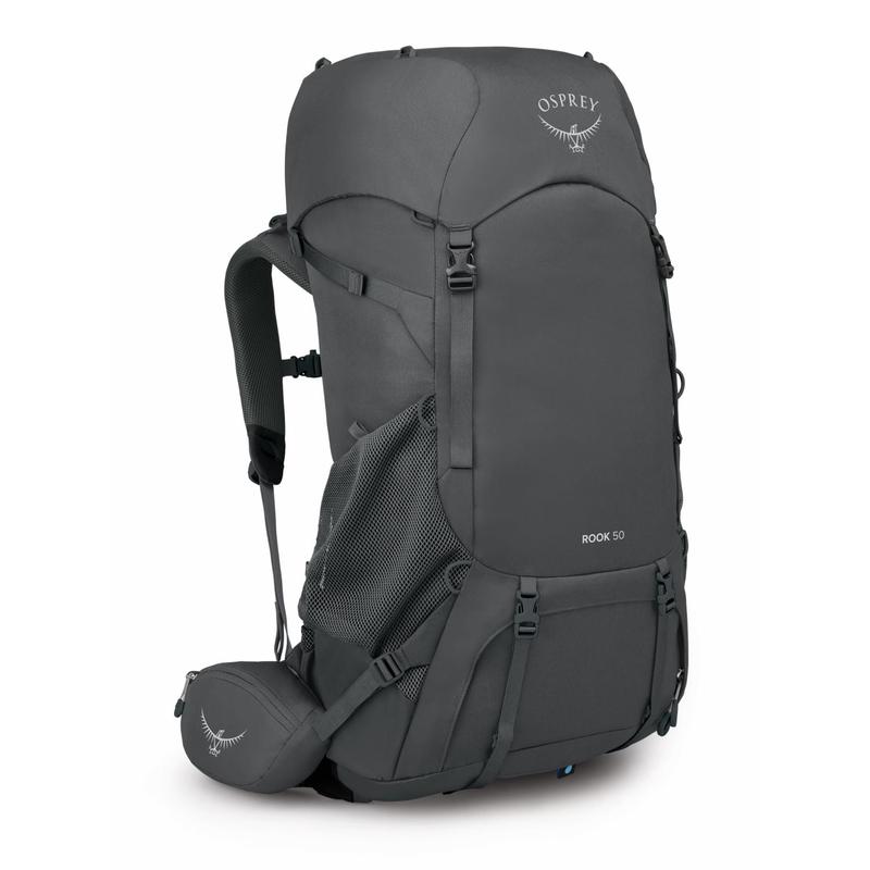 Osprey Rook 50 Backpack - Men's Backpacking (Dark Charcoal/Silver Lining)