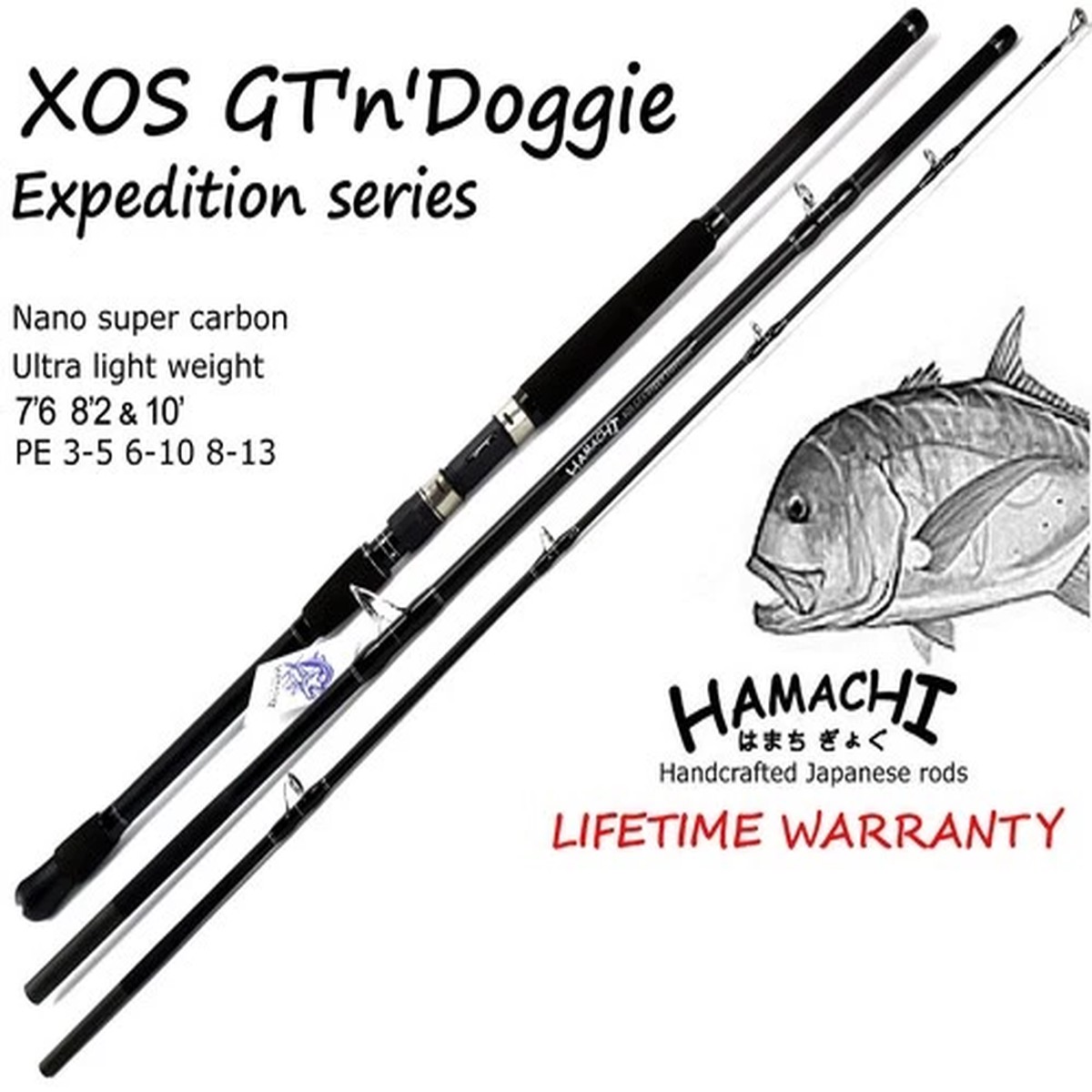 2026 HAMACHI XOS GT'n'Doggie Exp - Popper Stickbait - Japanese spin fishing rod