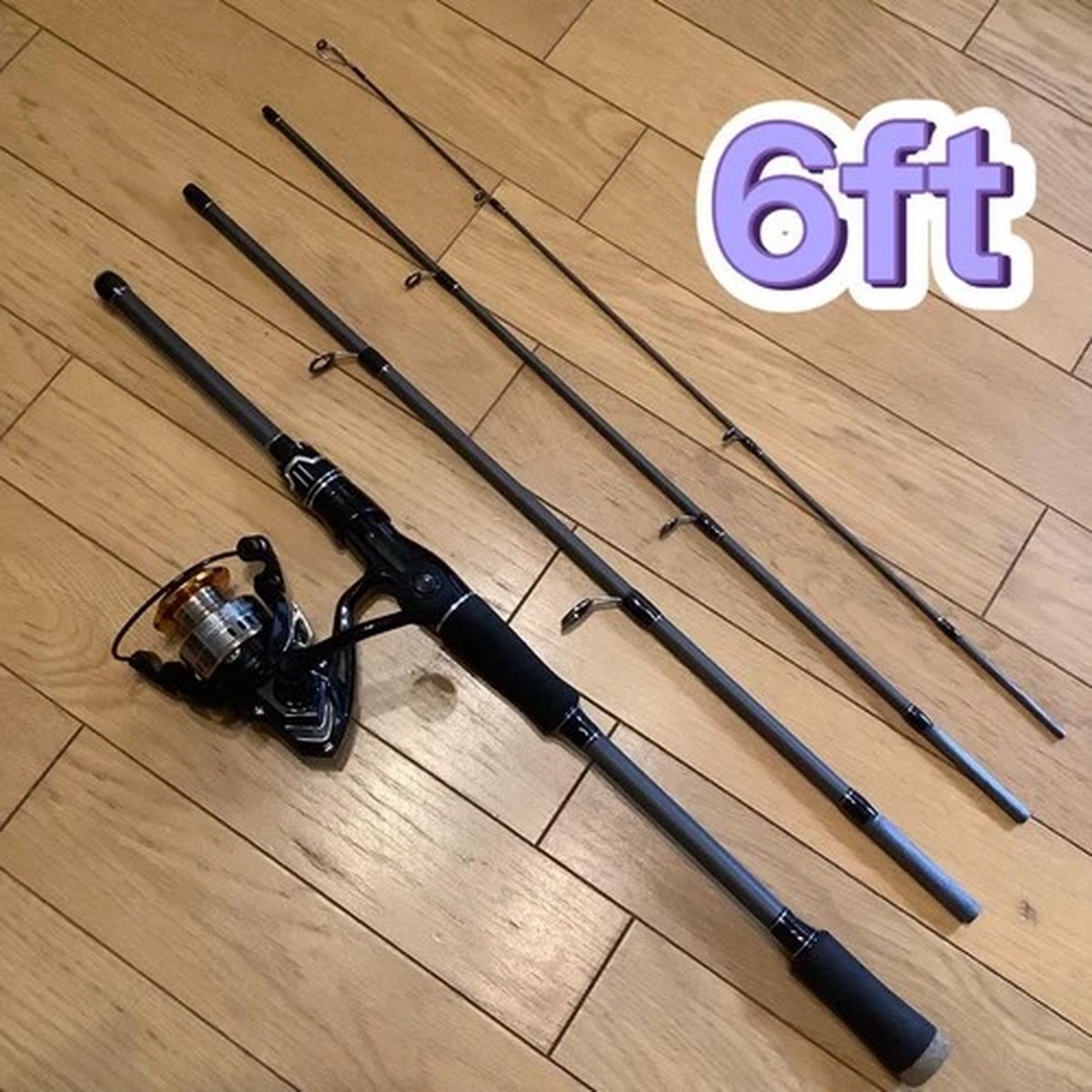 4P 1.8m Spinning Rod & Reel Set, Multi-use, Fresh & Saltwater, Used
