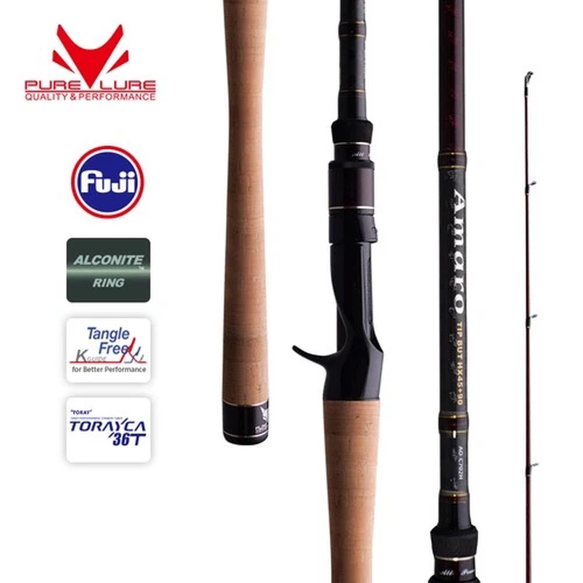 PURELURE Amaro Big Game Spinning Casting Lure Fishing Rod High Carbon Strong