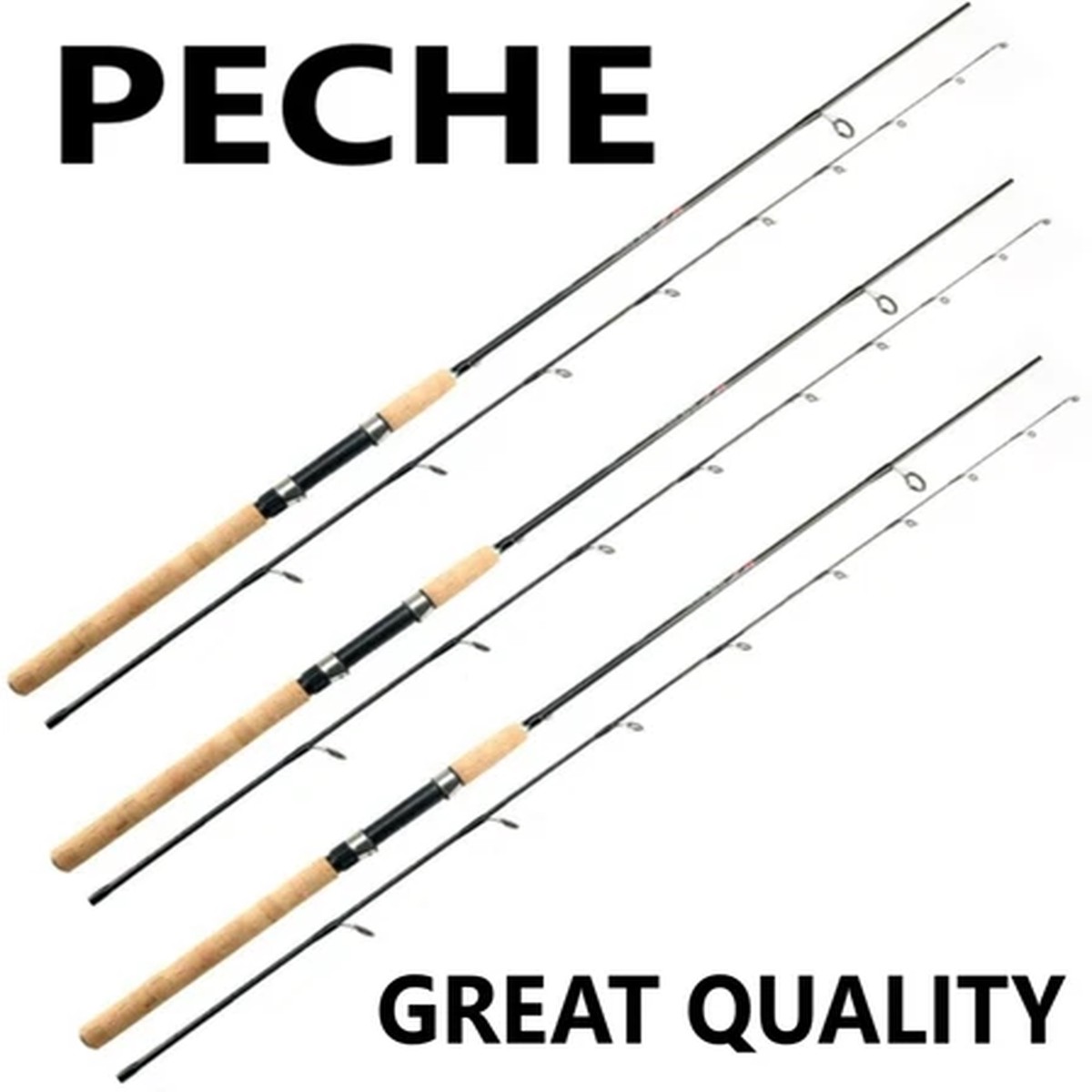 Spinning Rod Fishing Pole Carbon Fiber Portable Medium Fast 7f 8f 9f Lightweight