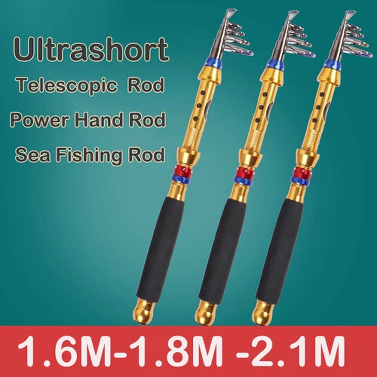 Telescopic Fishing Rod Carbon Fiber Spinning Lightweight Fish Pole for Saltwater