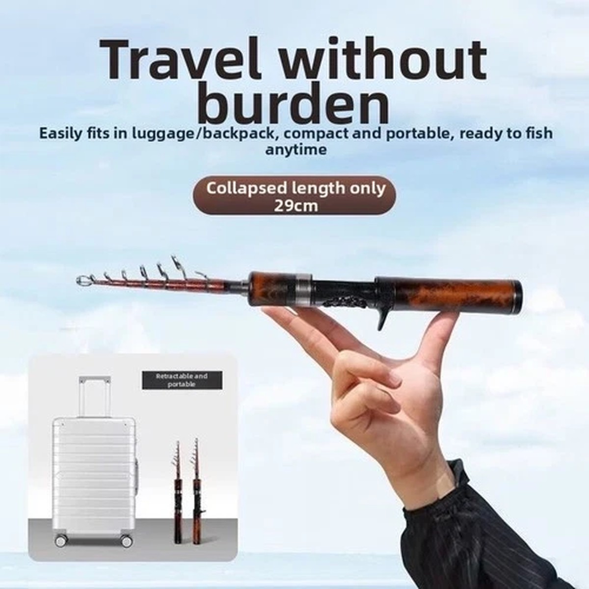 UL Fast Action Telescopic Rod Precise Lure Control High-tonnage Carbon Fiber