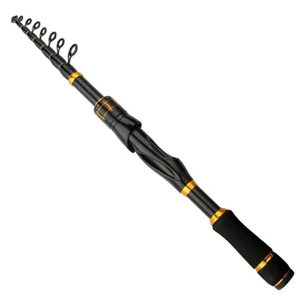 1 8 to 2 4 Meter Carbon Telescopic Fishing Rod with Metal Explosion Proof Ring