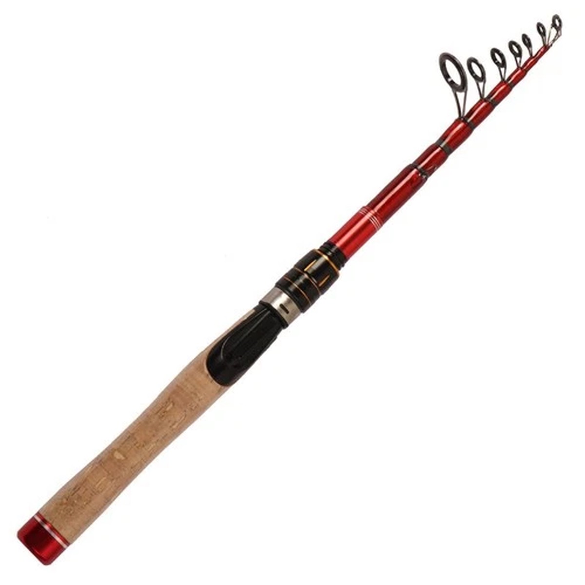 1.6M-2.1M Carbon Fiber Rod Spinning Casting Fishing Rod Portable Pole Travel Rod