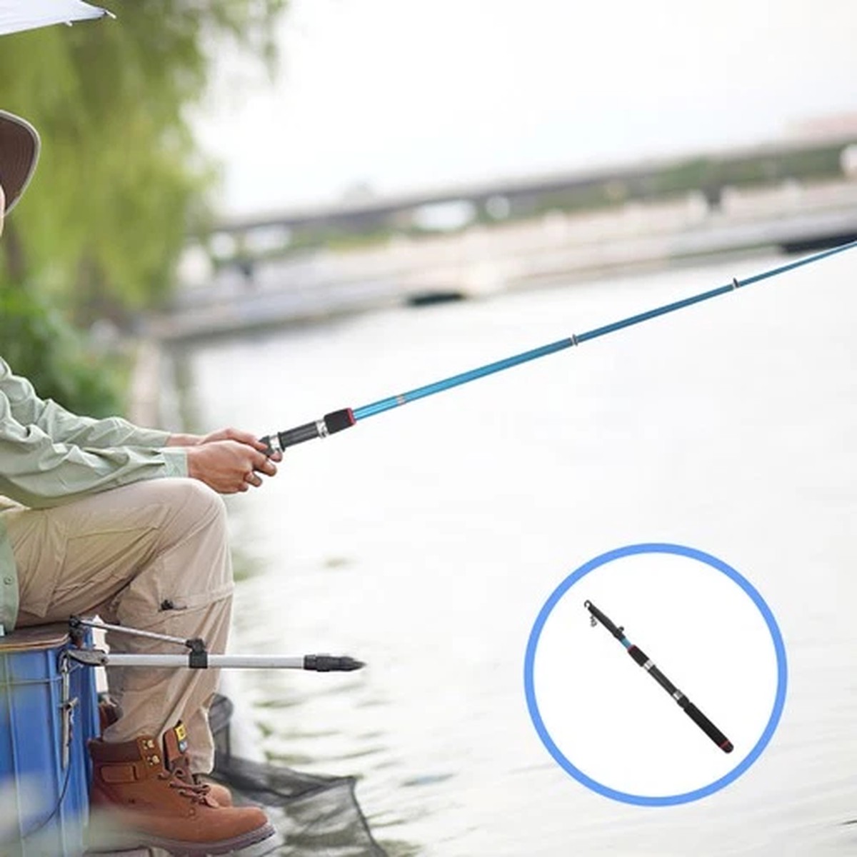 2.1 Meters Telescopic Fishing Rod Carbon Fiber Marching Fishing Rod
