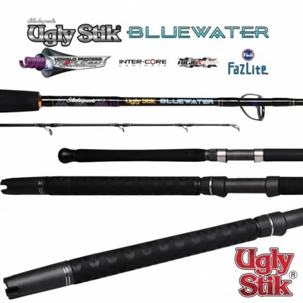NEW Shakespeare Ugly Stik Bluewater SPIN Rod - 12'0" 8-12kg 2pc- USP-GB1202MH