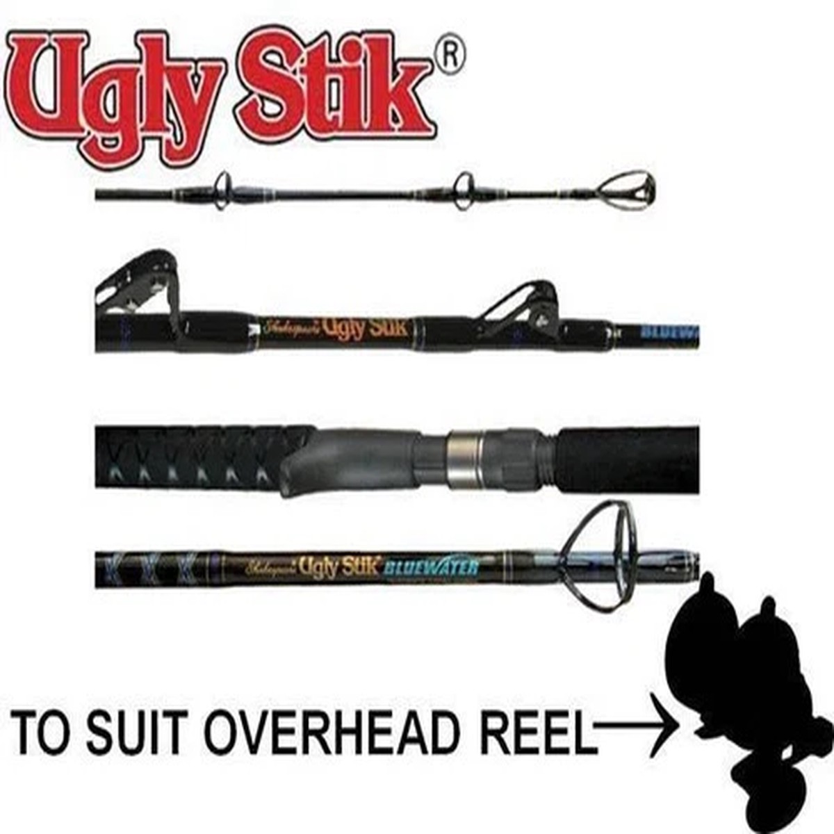 Shakespeare Ugly Stik Bluewater Overhead Fish Rod- 5' 6" 24kg 1pc- USB-JOH5624