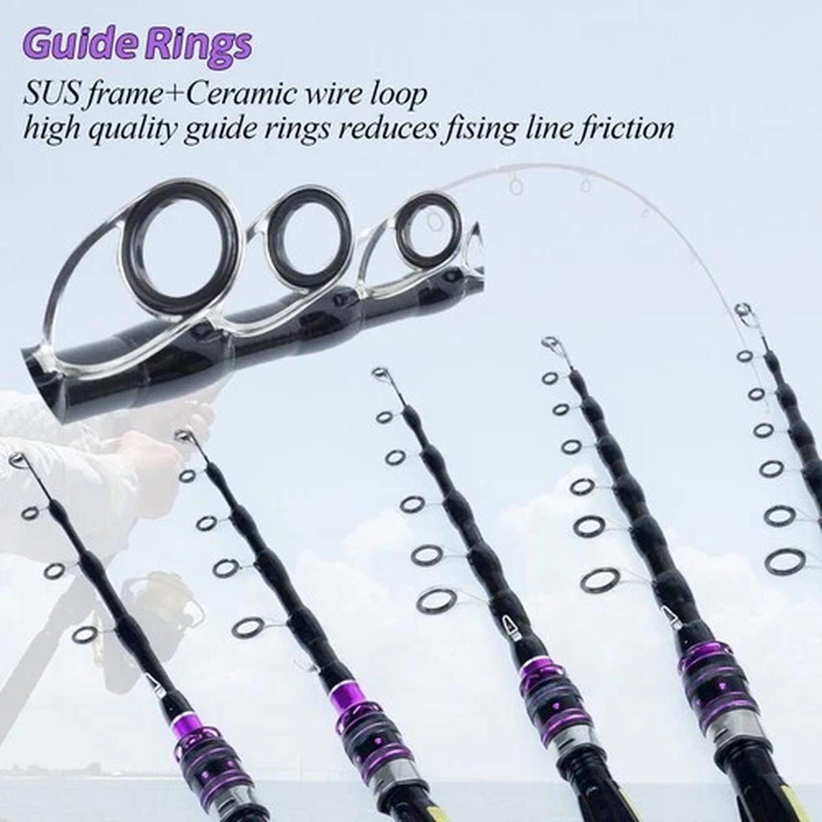 Telescopic Portable Fishing Rod Spinning Casting Rod Carbon Fiber Fast Actions