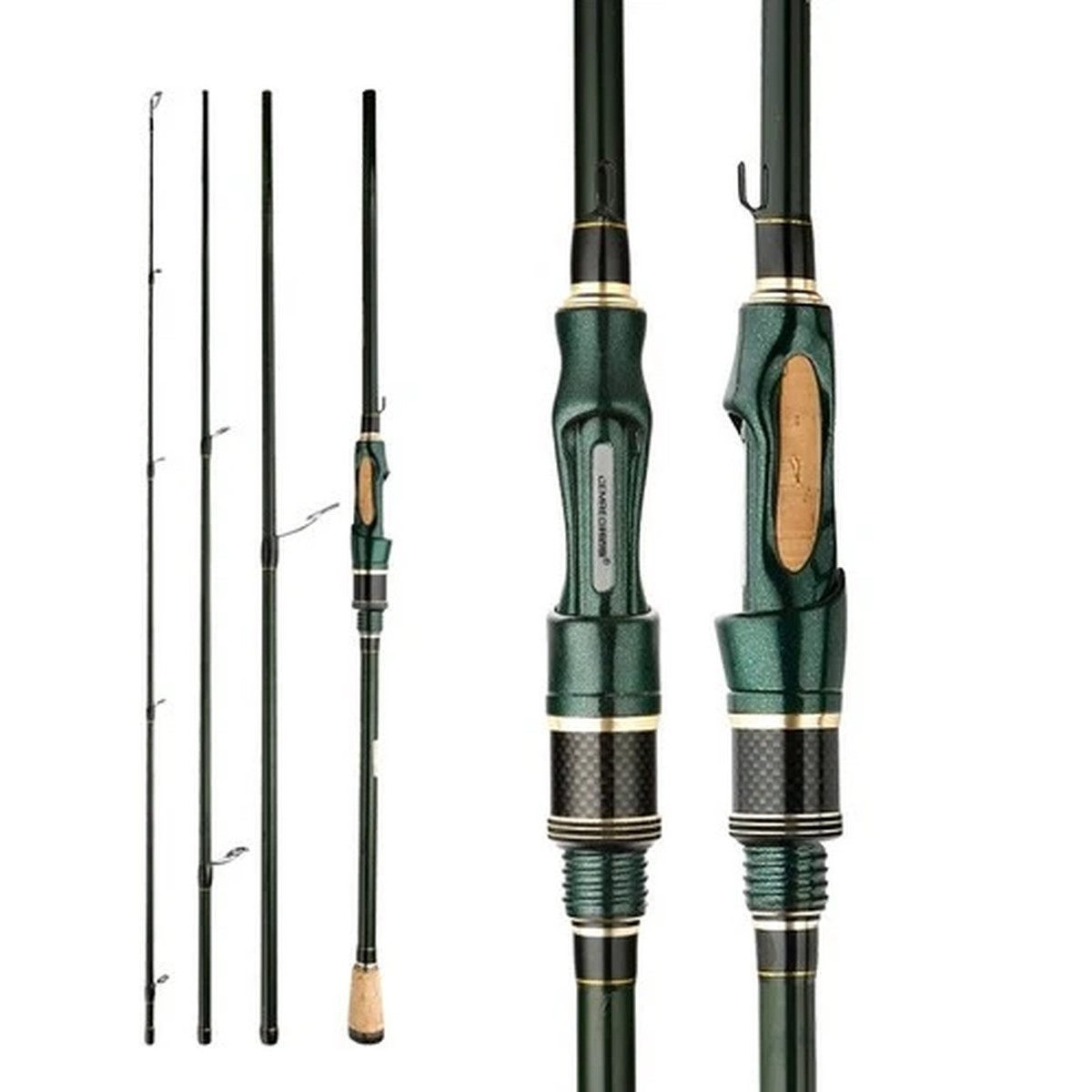 Spinning Casting Carbon Fishing Rod 4-5 Sections 1.8m/2.1m/2.4m Travel Rod