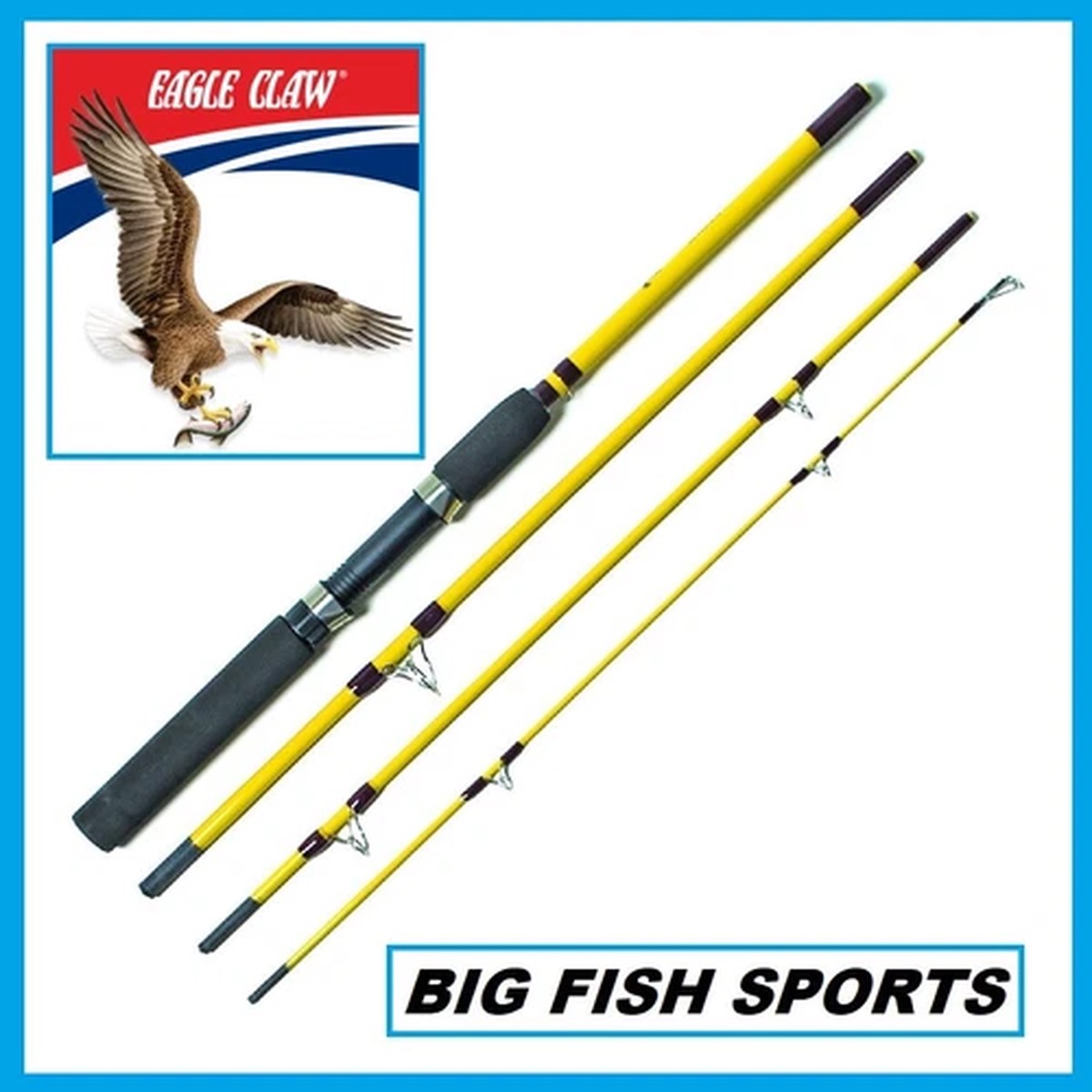 EAGLE CLAW PACK-IT ROD 6'-6" MEDIUM ACTION 4-PIECE NEW! #PK200-66