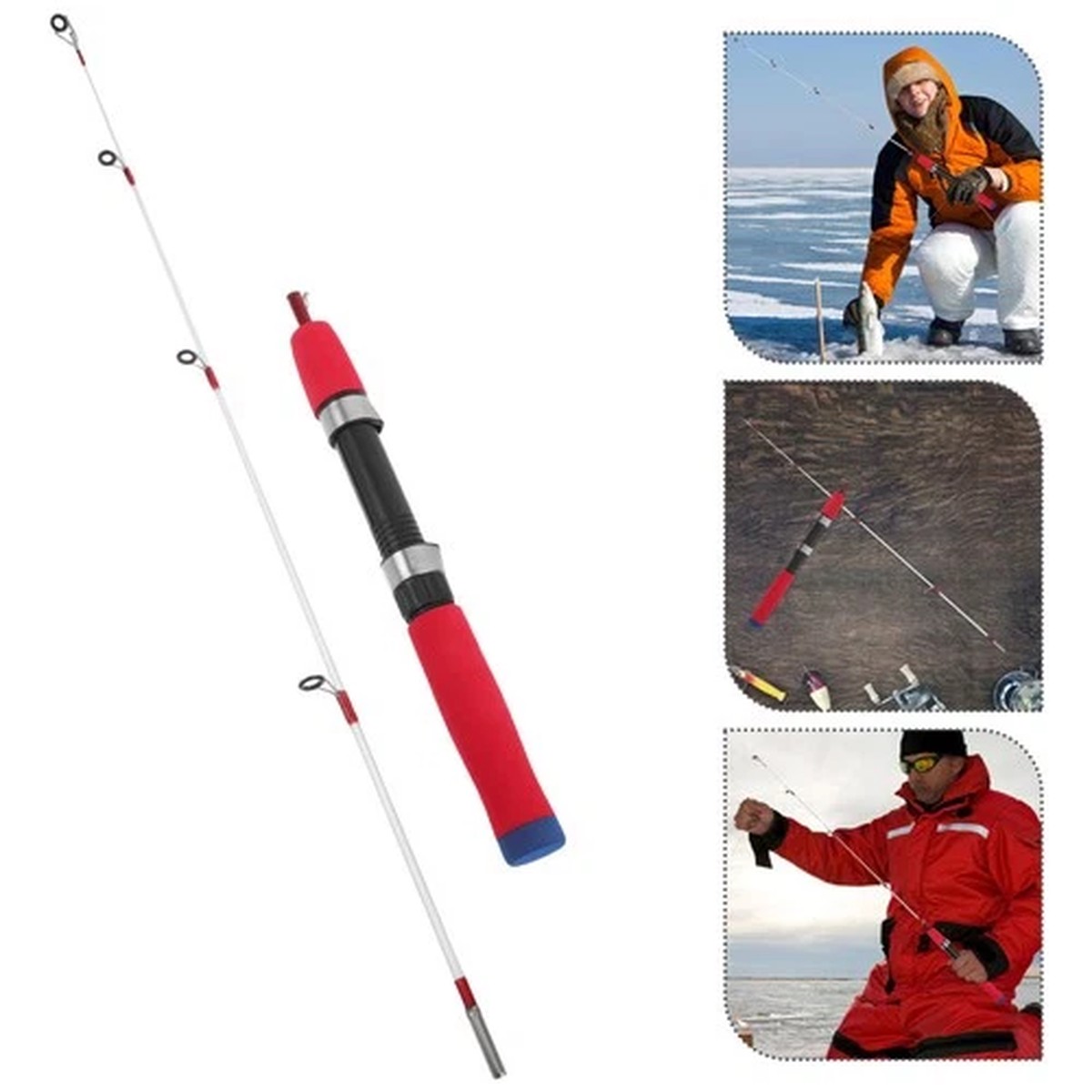 Ice Fishing Rods Spinning Casting Hard Freshwater Backpacking Pole