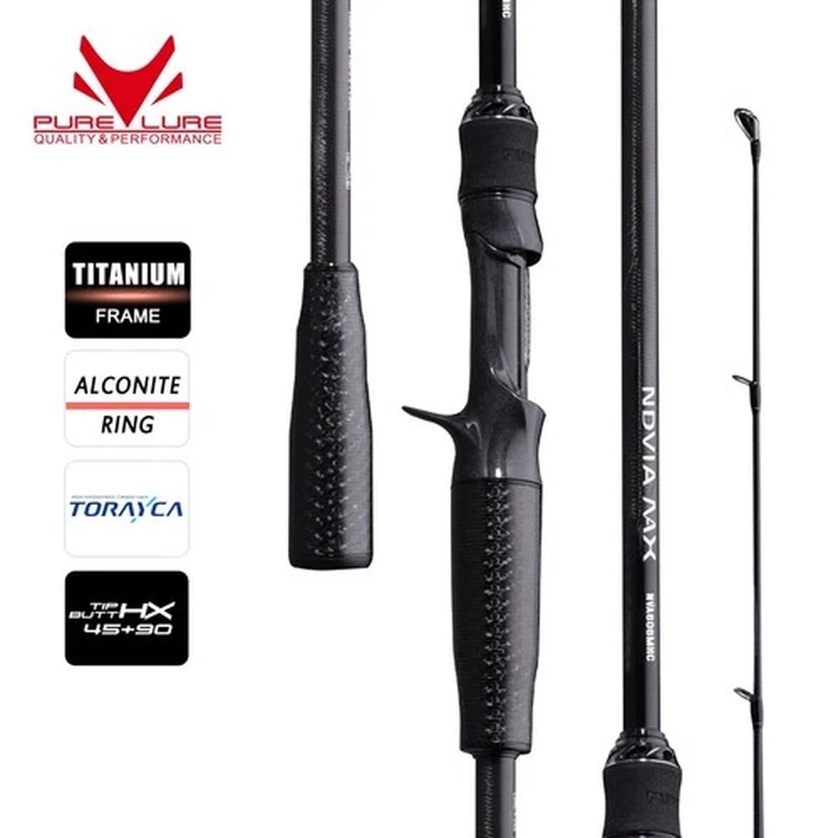 PURELURE NDVIA MAX Travel Ajing Eging Fishing Rod Cast/Spin 6-Piece 6'0"-7'6"