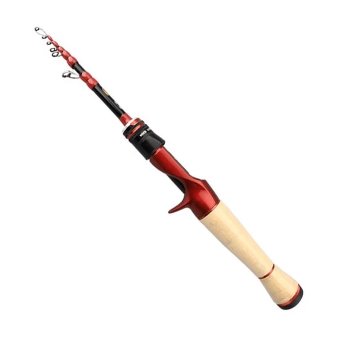 PURELURE Telescopic Fishing Rod Cast/Spin 34cm Shrink 1.53m/1.75m Length