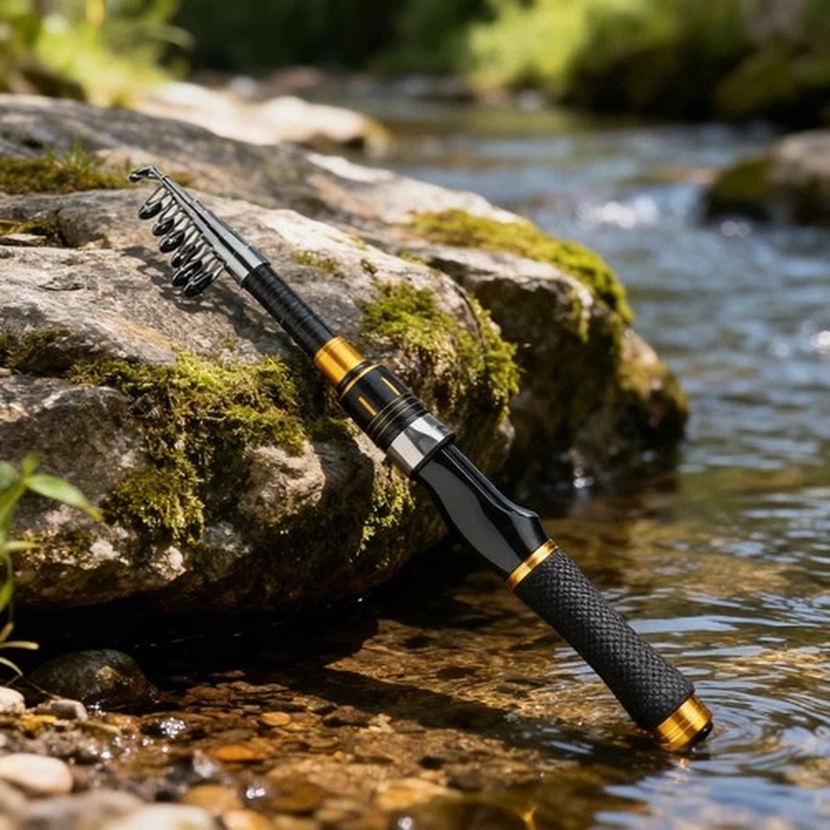 Telescopic Rod Collapsible Pole Lightweight Design High Sensitivity Action