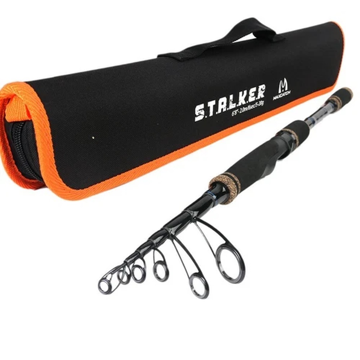 Stalker Travel Spinning Telescopic Fishing Pole 6'8''/ 7'/ 8'/ 9' Fishing Rod