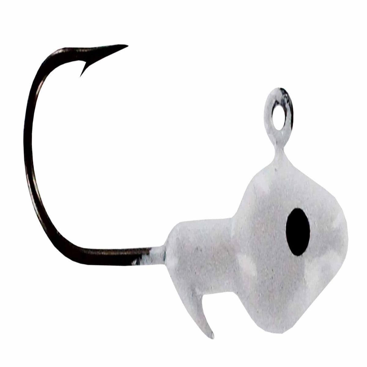 Big Bite Baits 1/4oz Minnow Head Jig 10-Pack (White/Black Eye)