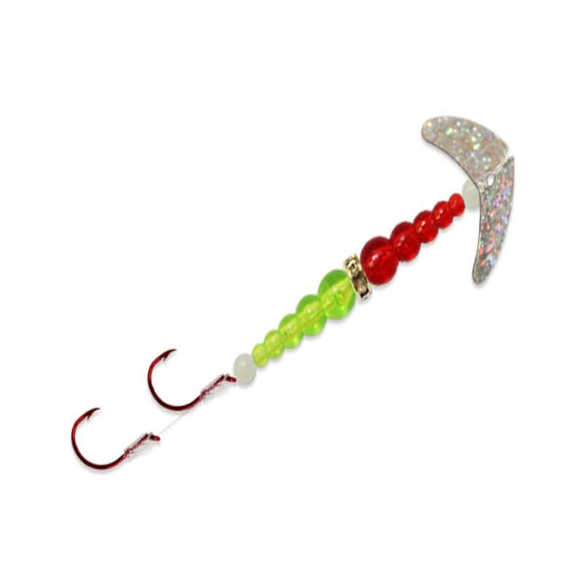 Double Whammy Kokanee Pro Size 4 Silver Sparkle/Ruby/Chartreuse
