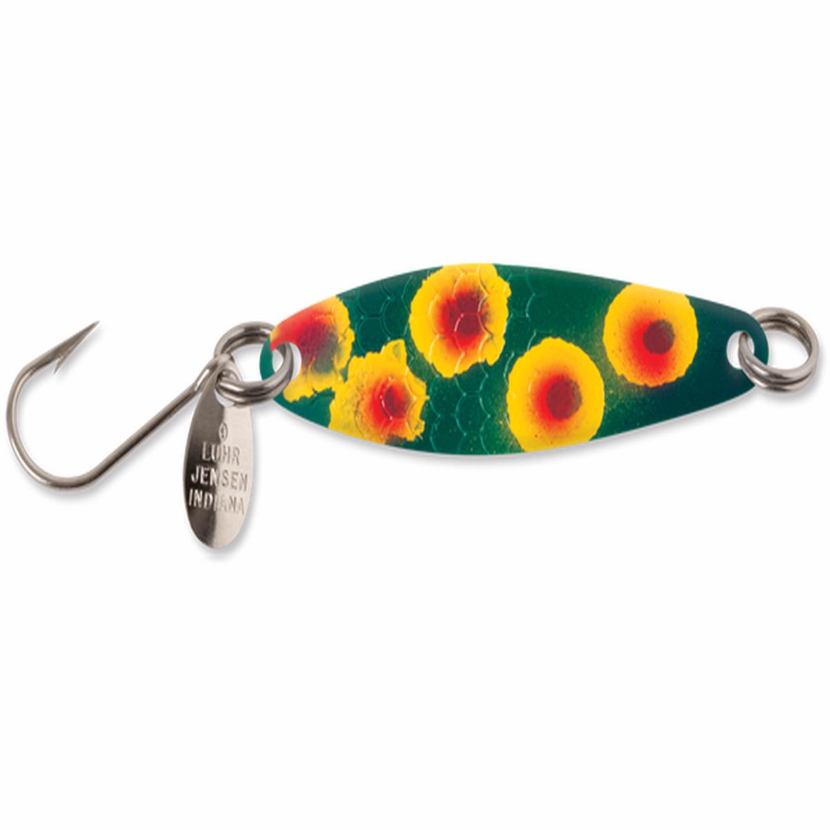 Luhr-Jensen Needlefish 2" Spoon (Red Dot Frog/Brass)