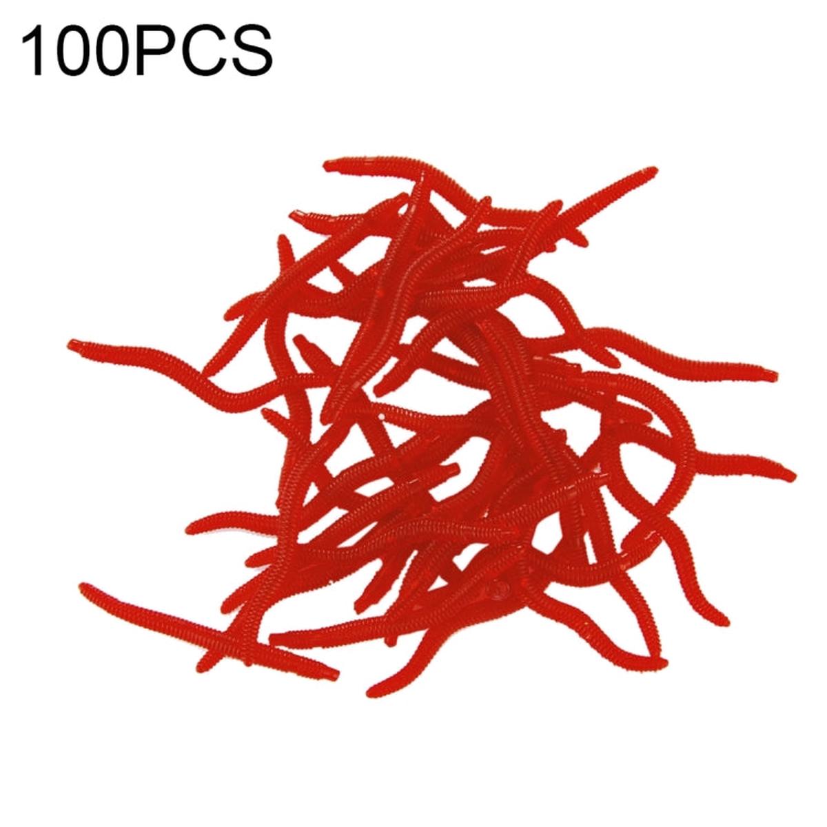 100 Escae Piscatoriae Lumbricorum Artificiales, Vermibus Silicio Mollibus, Escae Piscatoriae.