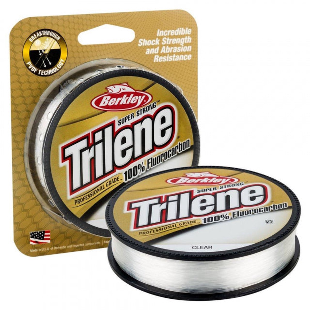 Trilene 100% Fluorocarbon | 200yd | 182m | 12lb | 5.4kg | Model #TLFFS12-15