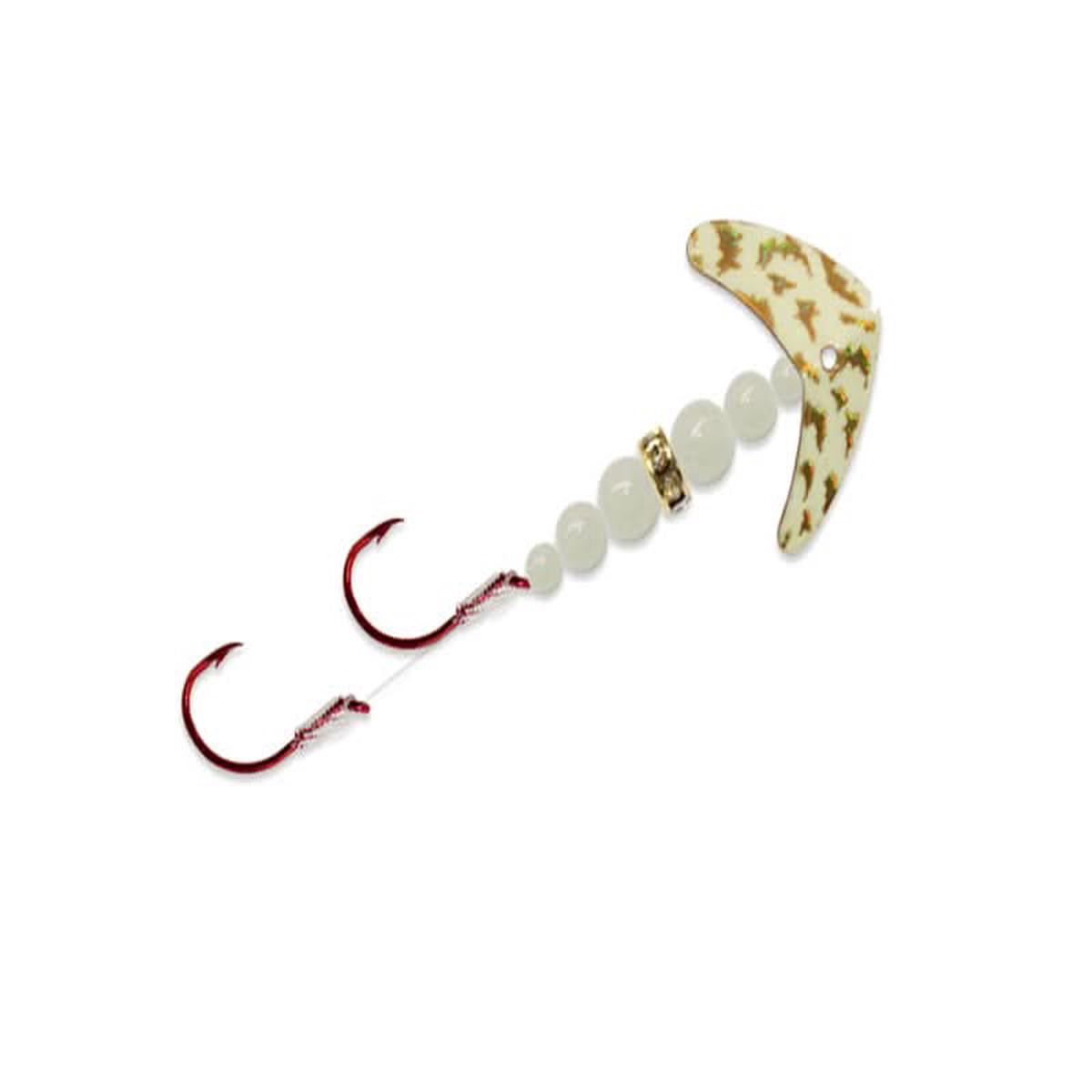 Double Whammy Mini Kokanee Pro Size 4 Glow Gold Tiger/White