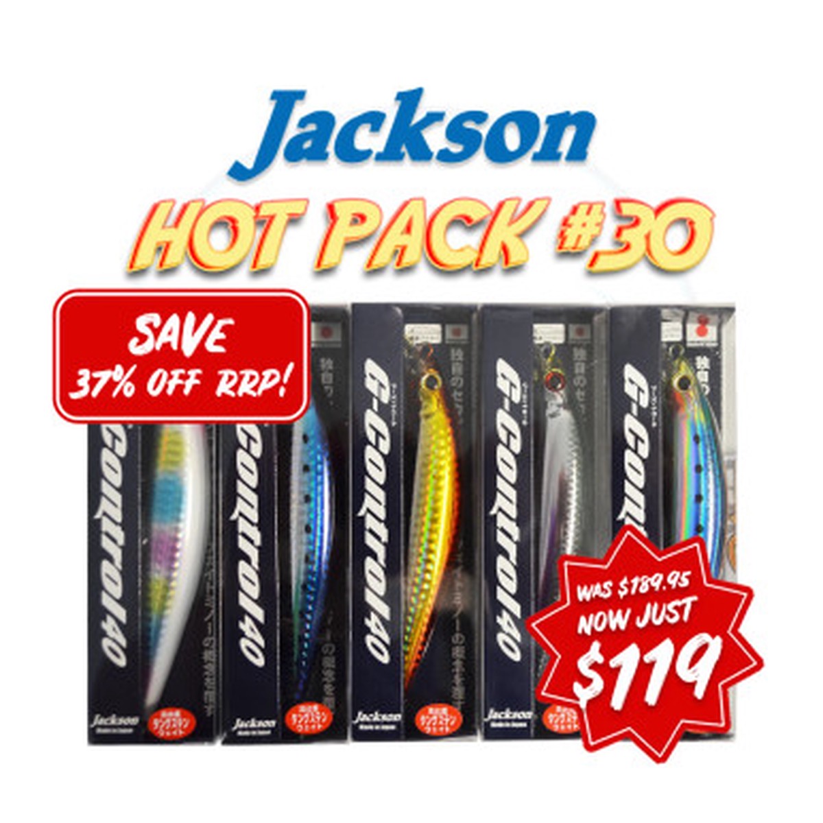 Hot Pack #30 - Jackson G-Control 40g Lure 5 Pack