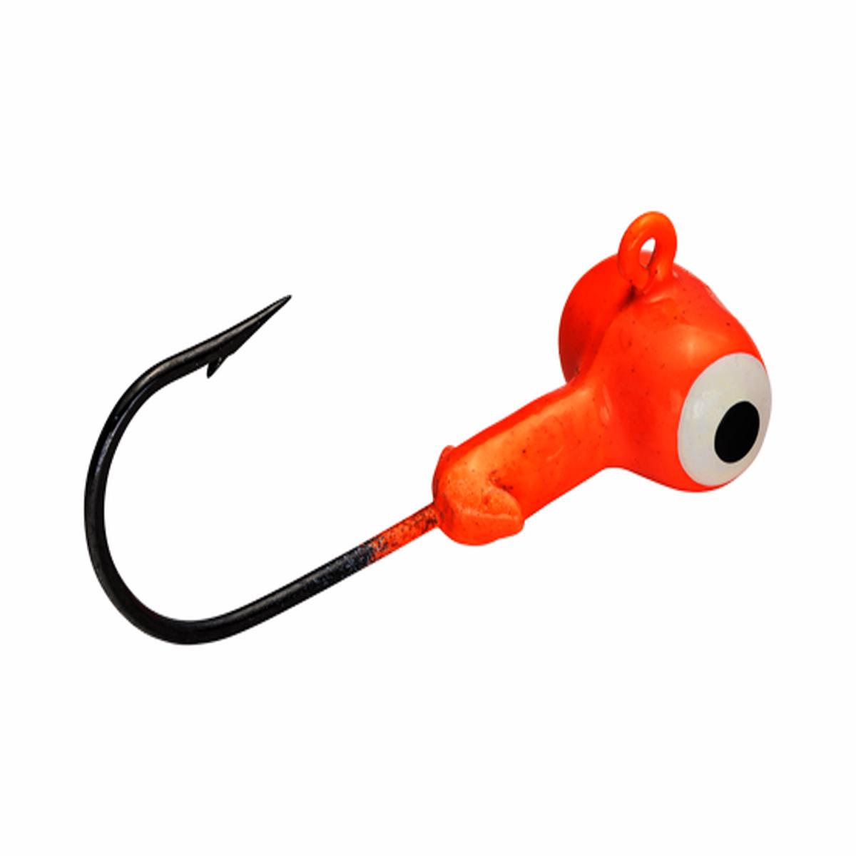 Strike King Mr.Crappie Sausage Head Jig Head 1/8oz (Fluorescent Orange) Orange)