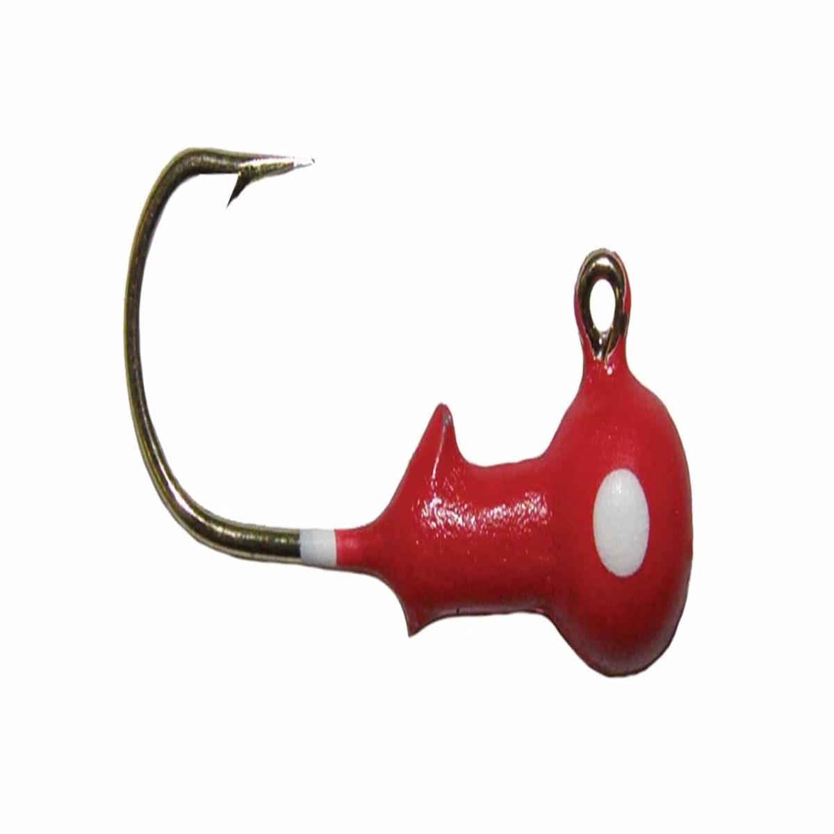 Big Bite Baits 1/16oz Big Bite Jig Single Eye 10-Pack (Red/White Eye)