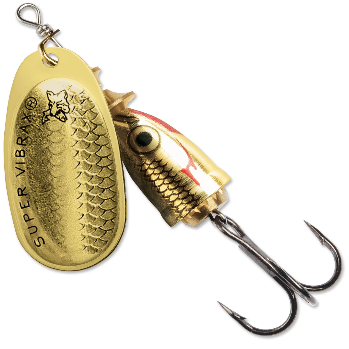 Blue Fox 5/8oz Vibrax Wildeye Shiner Series Inline Spinner (Gold Shiner)
