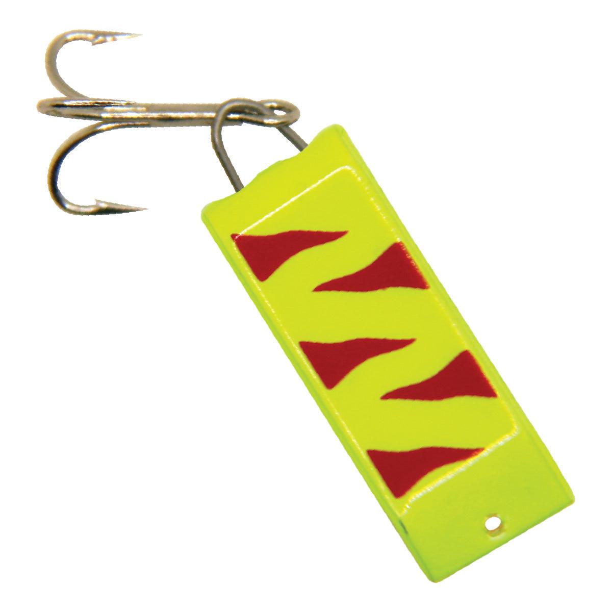 Jake's Lures 2/3oz Spin-A-Lure (Neon Yellow/Red Stripe)