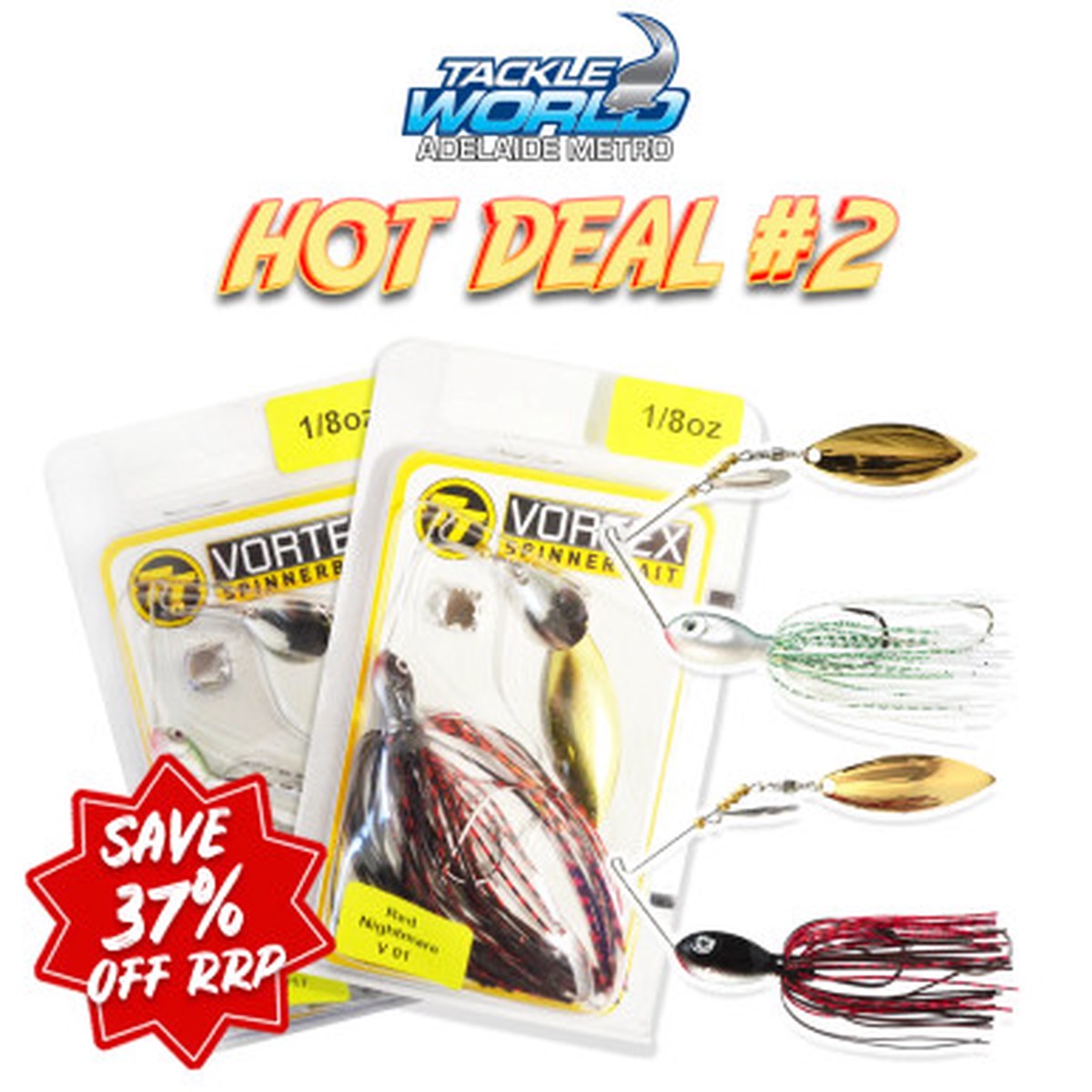 TT Lures Vortex Spinnerbait Lure 1/8 oz *Hot Deal*