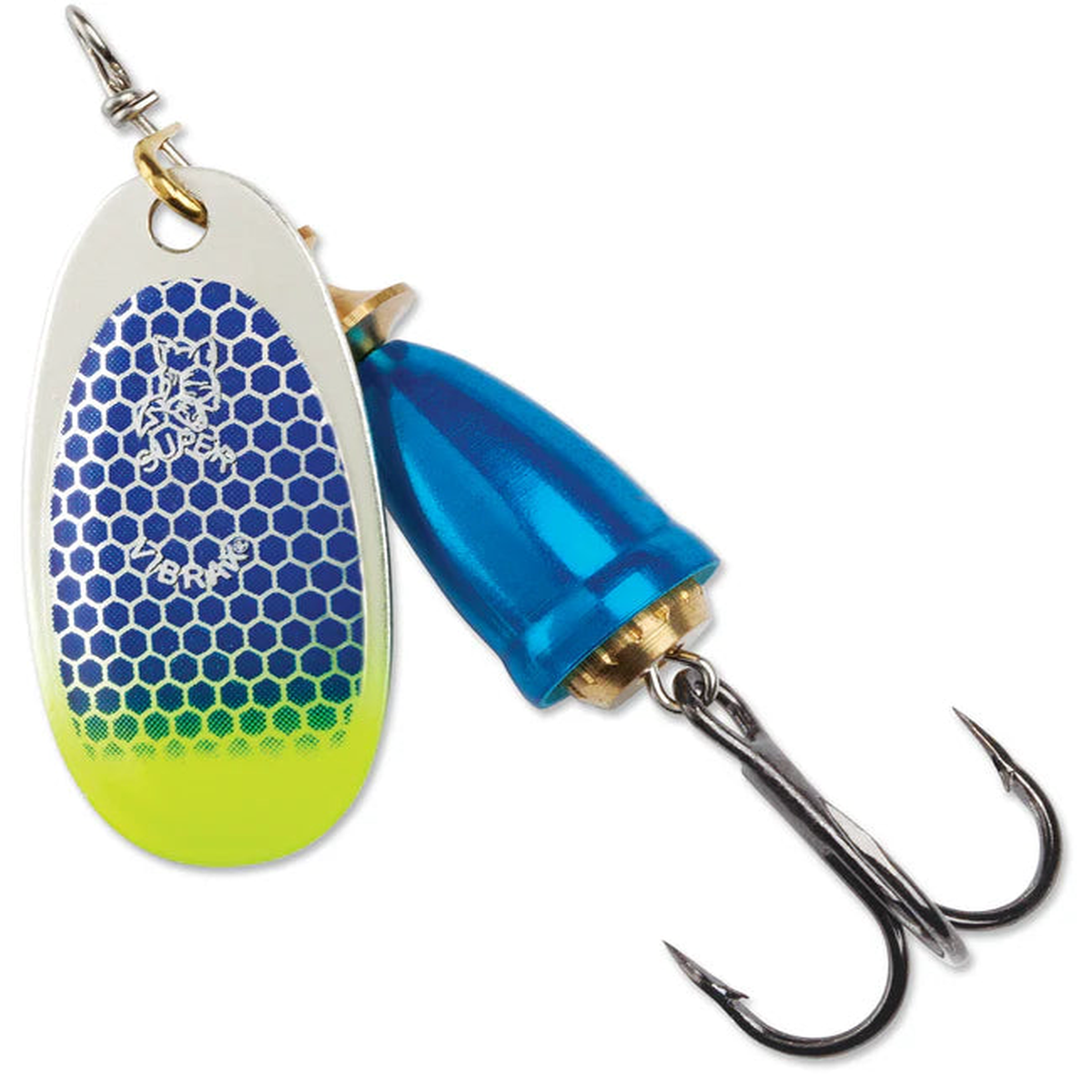 Blue Fox 3/8oz Classic Vibrax Spinner (Blue Scale Chartreuse UV)