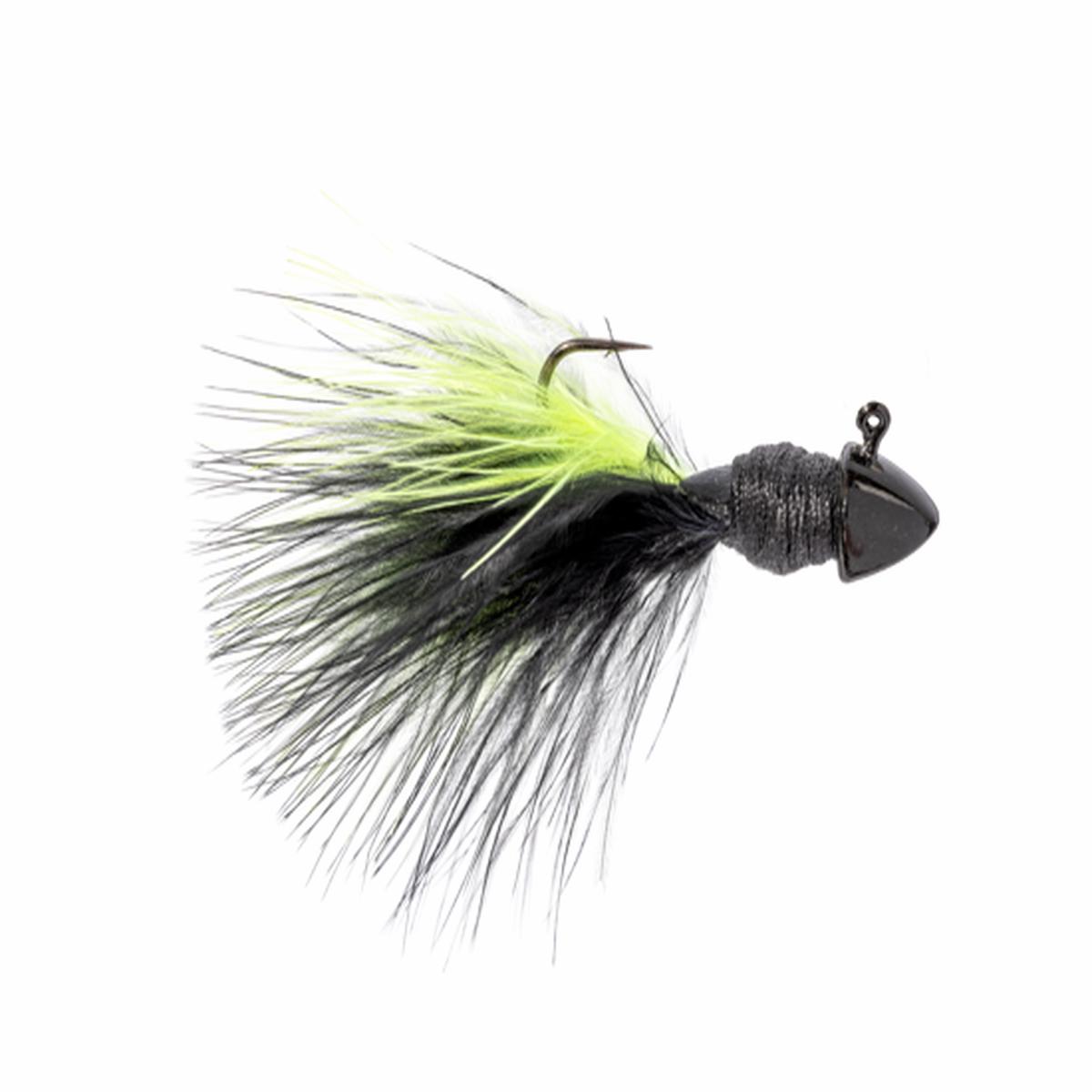 Strike King Tour Grade Hair Jig 1/4oz 2PK (Black Chartreuse)