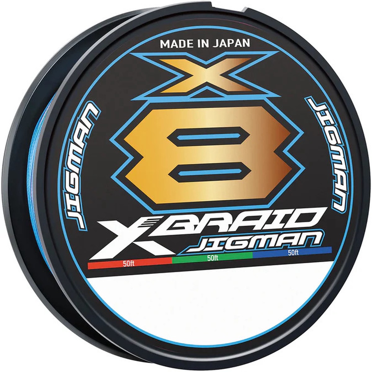 YGK XBraid X8 Jigman Braid Multicolor Bulk Spool (3000 yds)