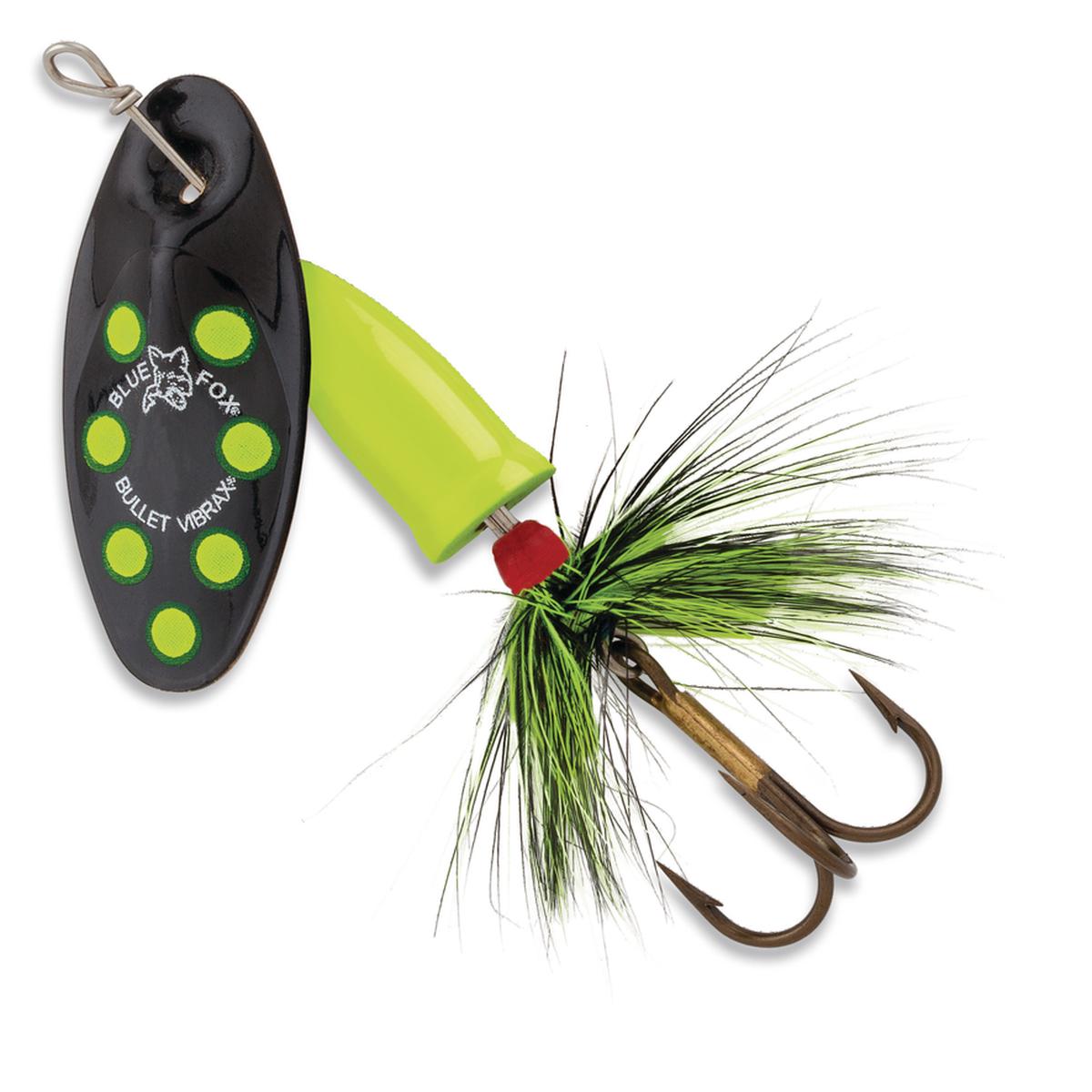Blue Fox 3/8oz Size 3 Vibrax Bullet Fly (Black/Fluorescent Yellow)