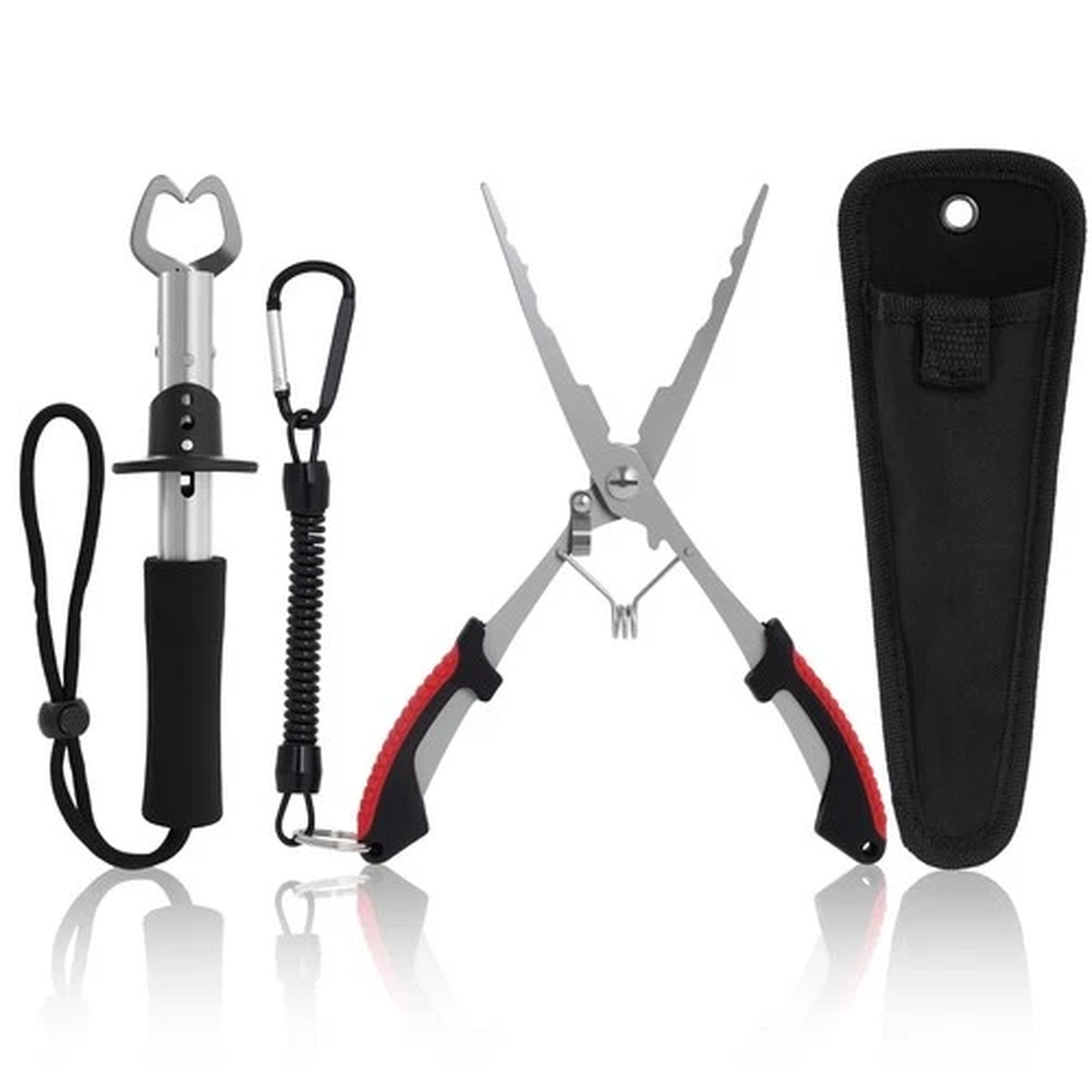 MadYiboshi Fishing Tool Set, Fish Lip Gripper Pliers and Upgraded Black