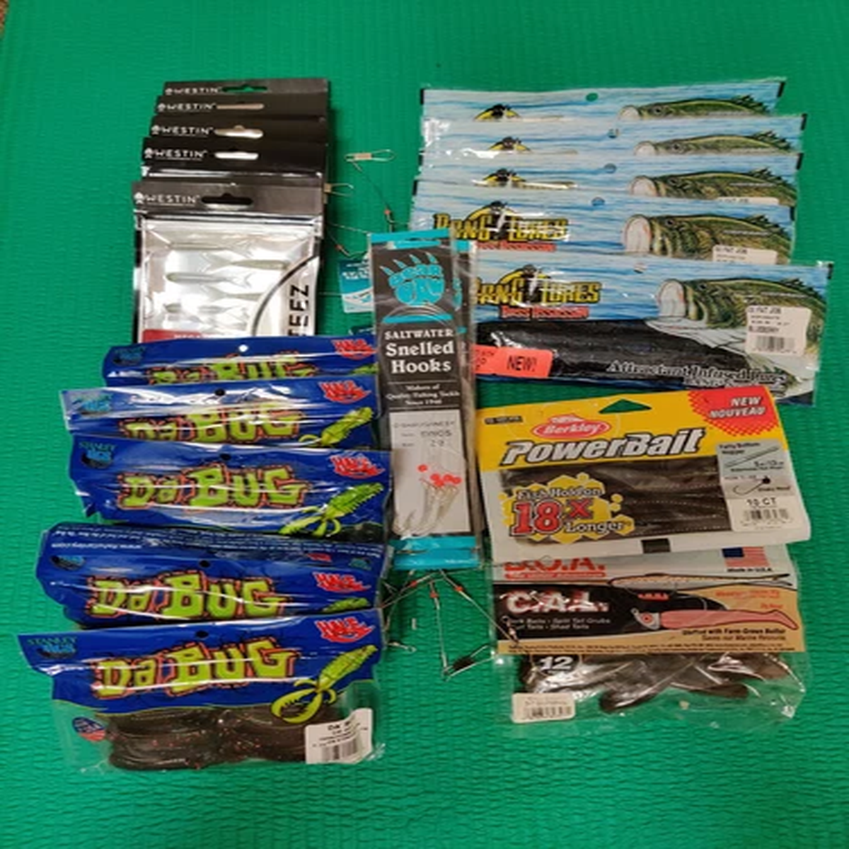 Fishing Tackle Assortment Soft Bait/Hooks Grab Bag