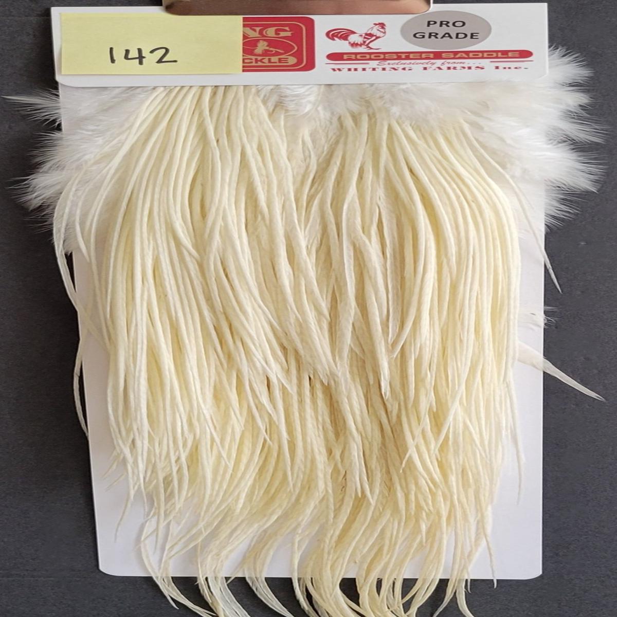 Flash Sale Hackle 142 - Whiting Saddle Pro - White (size 18-20)