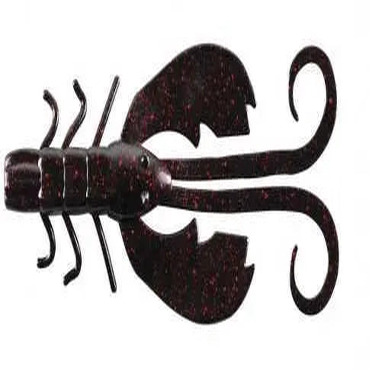 Berkley PB Crazy Legs Chigger Craw 4" - Black Red Flake 8pk