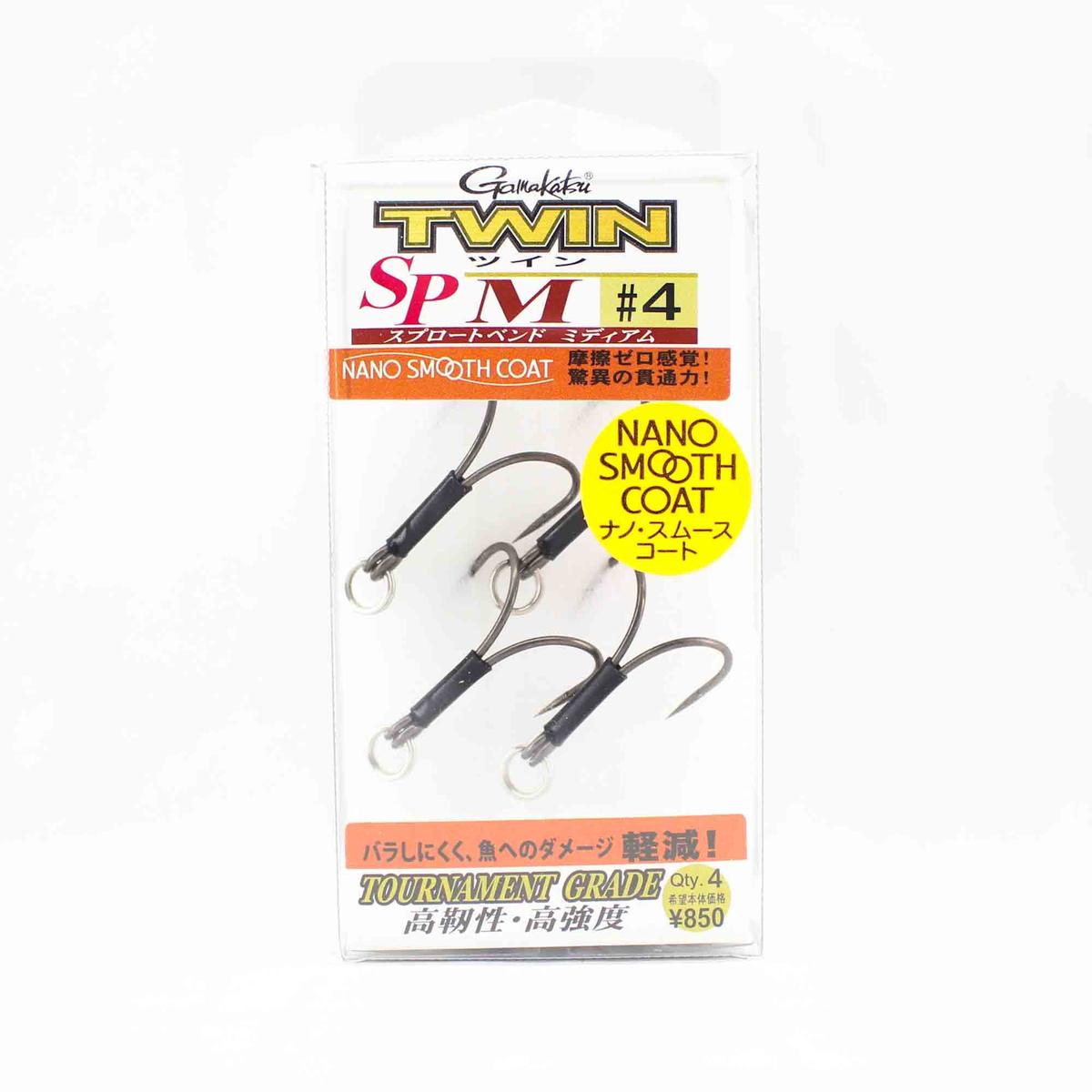 Gamakatsu 68640 Double Hook SP M Nano Coat Size 4 ,4 Per pack (5289)