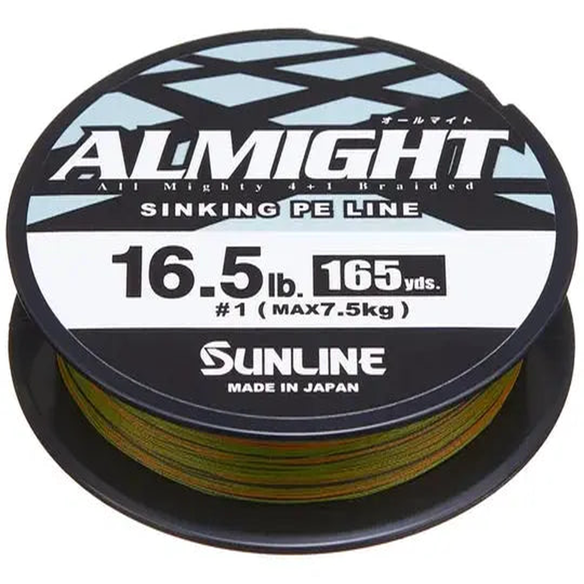 Sunline Almight Sinking PE Braid 165yds 11 lb - Olive Camo